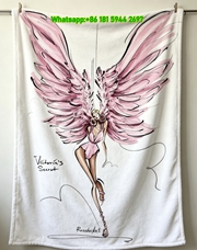 Victoria's Secret Angel Flannel Throw Blanket VS Sofa Blanket V252